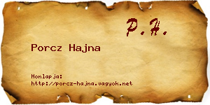 Porcz Hajna névjegykártya